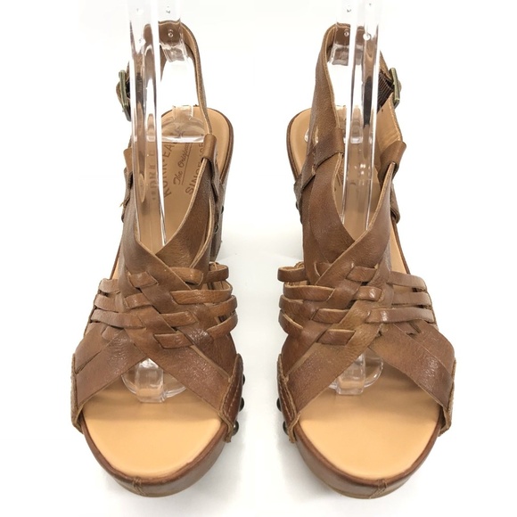 Kork Ease Sandals Leather Wedge Strappy Heels - Picture 5 of 8